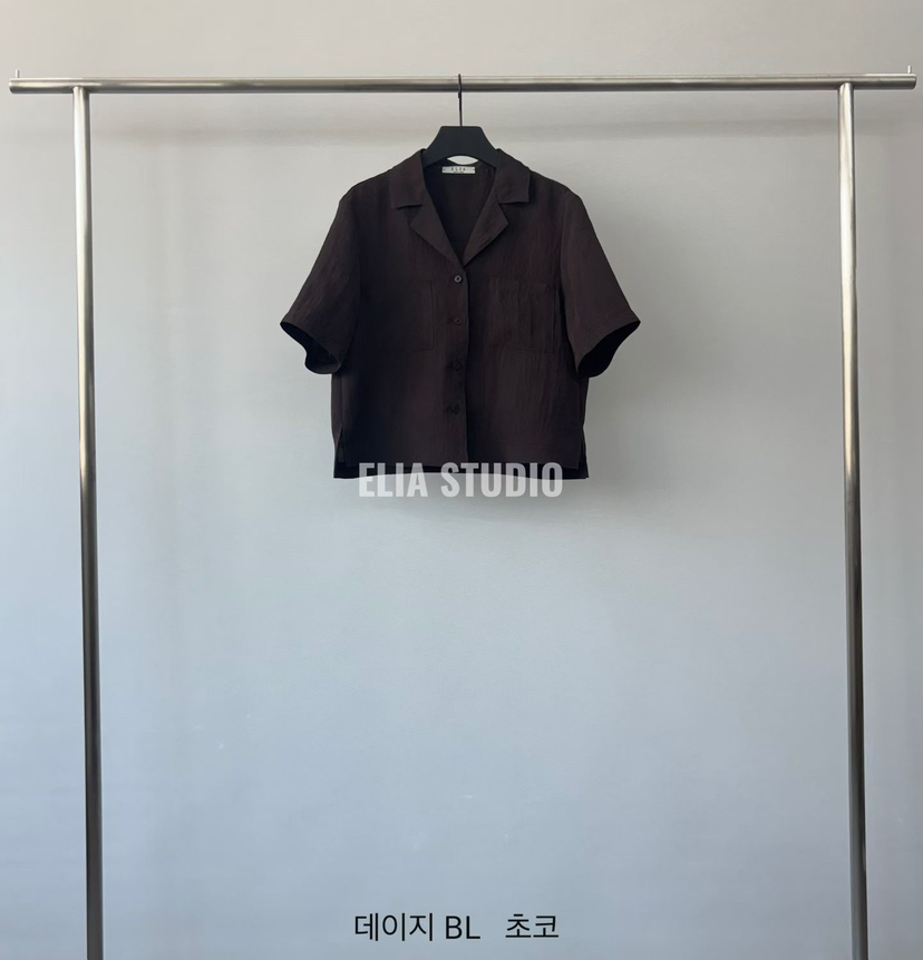 ELIA東大門實拍韓國女裝新款時尚推薦職業26春夏襯衫蕾絲衫ELIA襯衫/蕾絲衫圖色2咖色