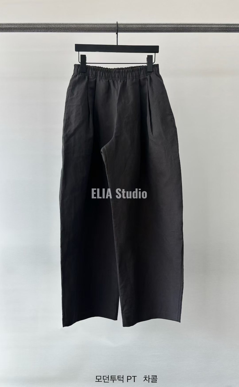 ELIA韓國直郵女裝新品人氣熱賣推薦休閑26夏季26春夏休閑褲ELIA休閑褲圖色3墨色