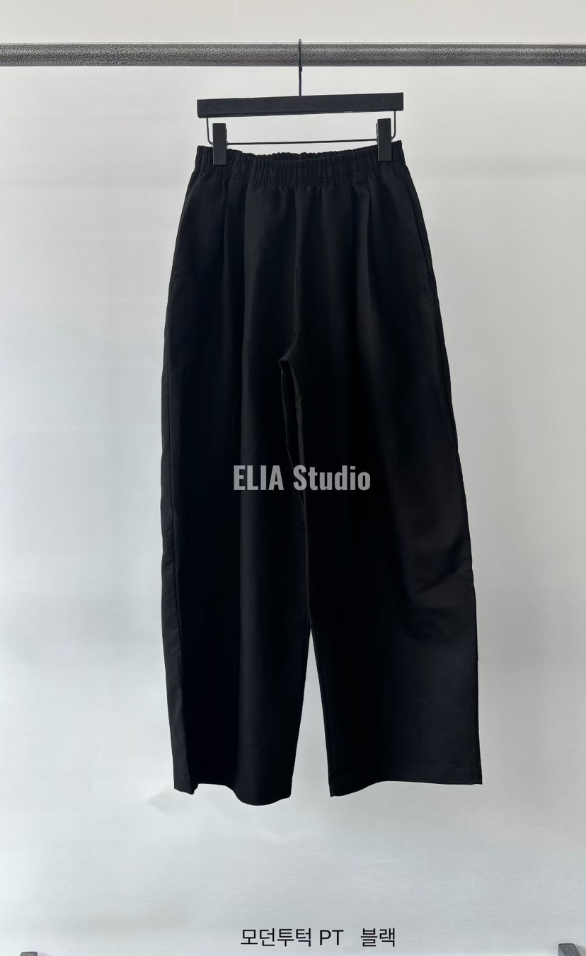 ELIA韓國直郵女裝新品人氣熱賣推薦休閑26夏季26春夏休閑褲ELIA休閑褲圖色4黑色