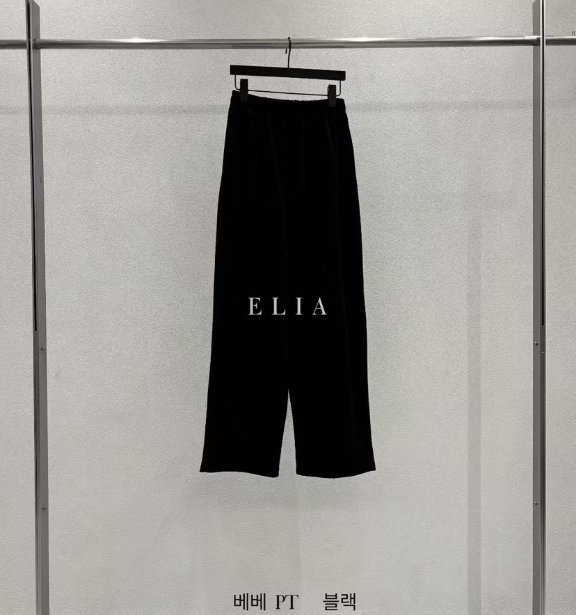 ELIA韓國東大門代購女裝新品職業熱賣時尚26夏季推薦休閑褲ELIA休閑褲圖色3黑色