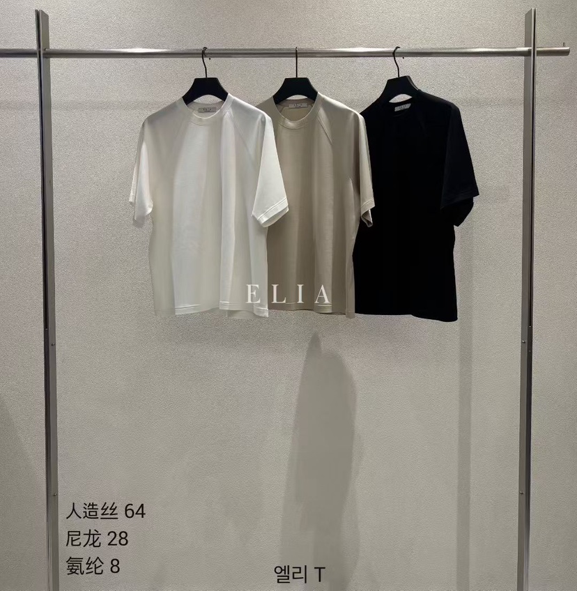 ELIA韓國直郵女士新品時尚人氣26夏季職業推薦26春夏T恤含圍巾ELIAT恤