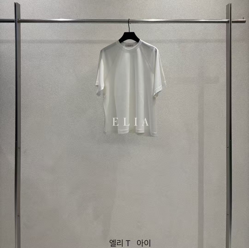 ELIA韓國直郵女士新品時尚人氣26夏季職業推薦26春夏T恤含圍巾ELIAT恤圖色1