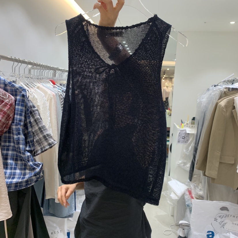 THE REST韓國直郵實拍女裝新品26夏季時尚熱賣吊帶背心絲帶THE REST/UNNOEUD吊帶/背心