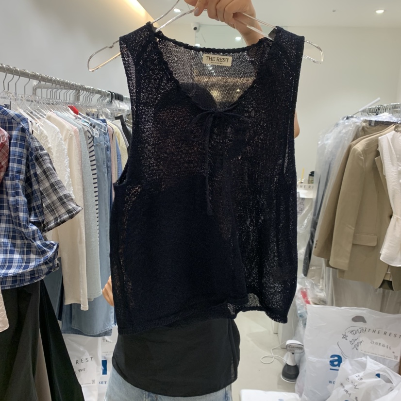 THE REST韓國直郵實拍女裝新品26夏季時尚熱賣吊帶背心絲帶THE REST/UNNOEUD吊帶/背心圖色3
