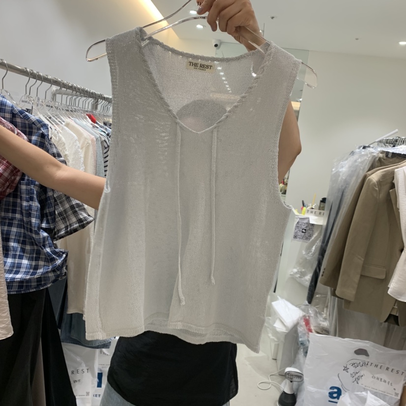 THE REST韓國直郵實拍女裝新品26夏季時尚熱賣吊帶背心絲帶THE REST/UNNOEUD吊帶/背心圖色4