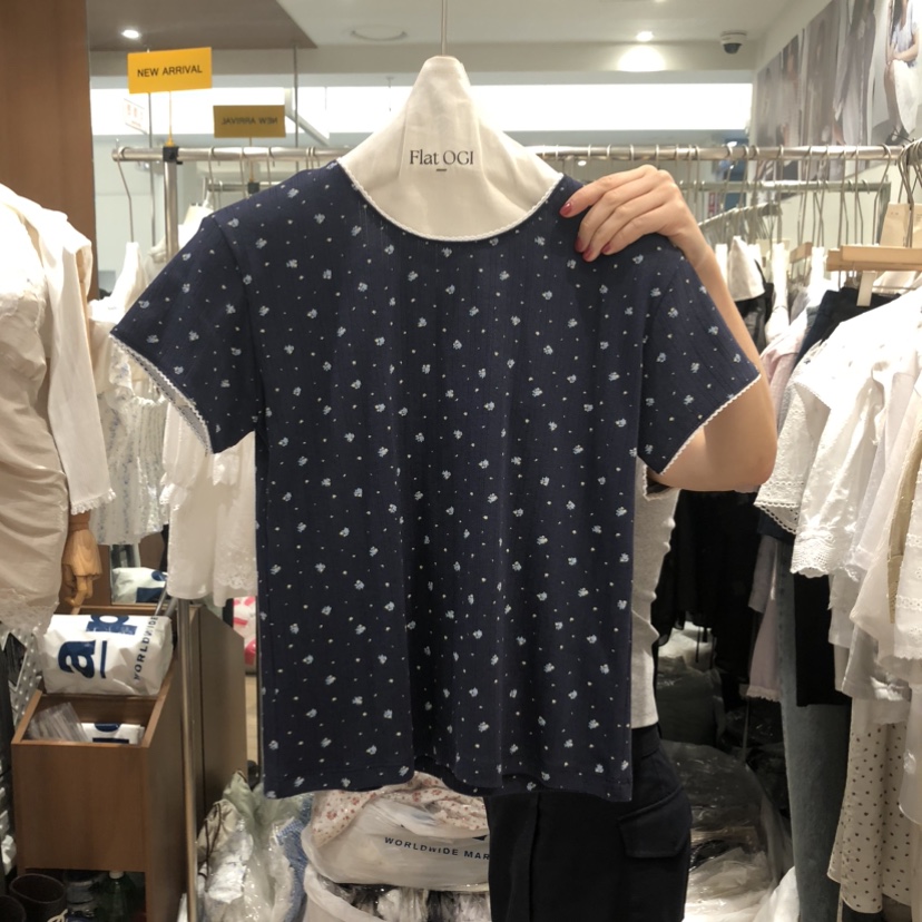 OGI韓國代購女士新款時尚職業26夏季熱賣推薦26春夏人氣T恤FLat OGIT恤圖色3米色