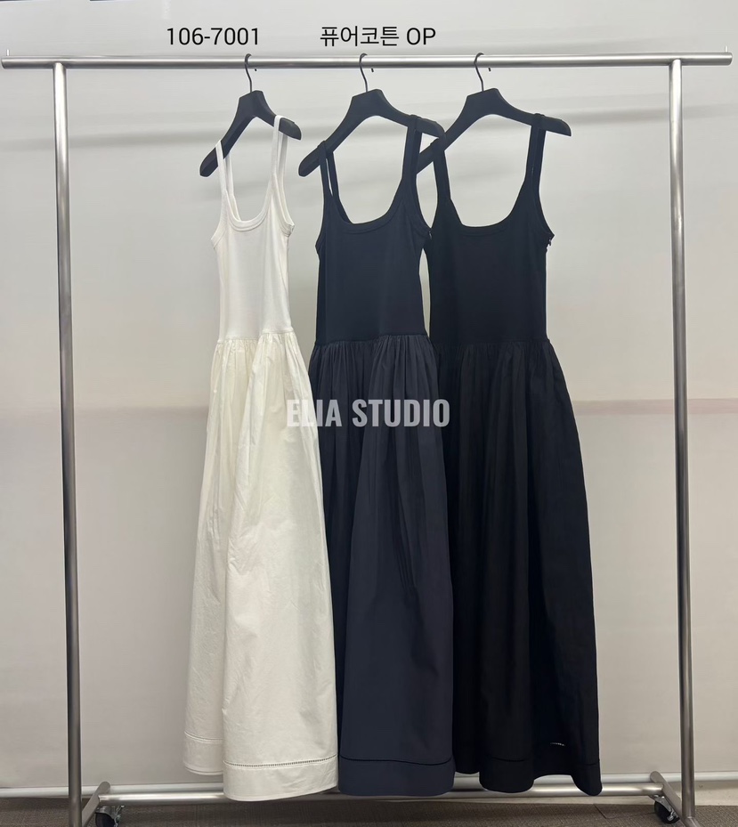ELIA東大門實拍韓國女裝新品26春夏推薦熱賣時尚連衣裙純棉ELIA連衣裙