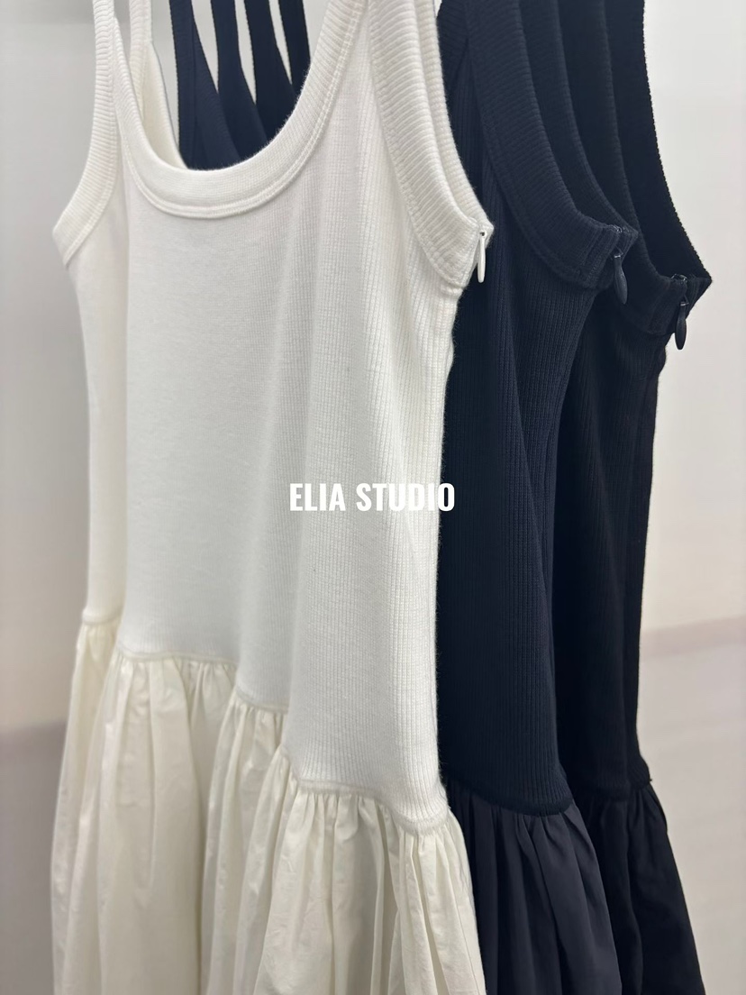 ELIA東大門實拍韓國女裝新品26春夏推薦熱賣時尚連衣裙純棉ELIA連衣裙
