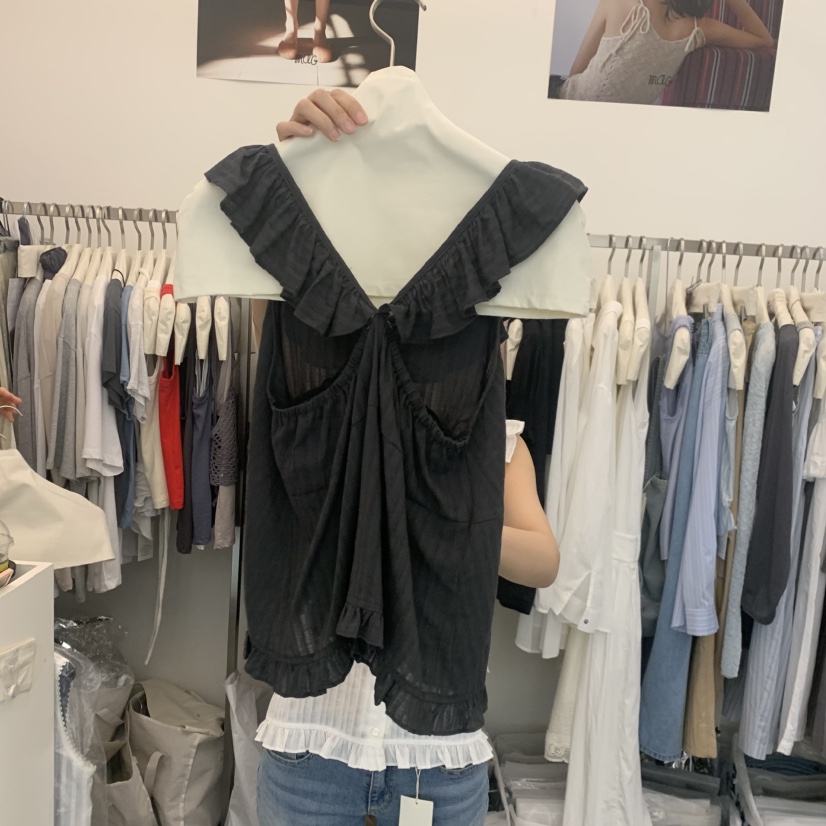 MAG韓國直郵實拍女裝新品推薦人氣休閑職業26夏季吊帶背心MAG吊帶/背心