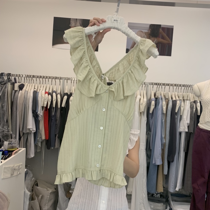 MAG韓國直郵實拍女裝新品推薦人氣休閑職業26夏季吊帶背心MAG吊帶/背心圖色2