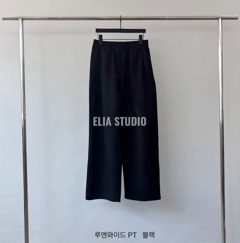 ELIA東大門實拍韓國女裝新款時尚職業推薦熱賣26春夏休閑褲ELIA休閑褲圖色4黑色