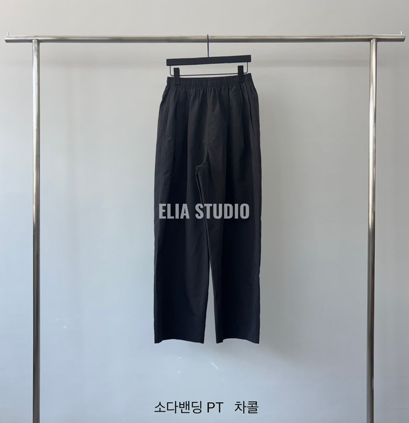 ELIA韓國東大門代購女士新款26春夏熱賣休閑26夏季休閑褲ELIA休閑褲圖色2墨色