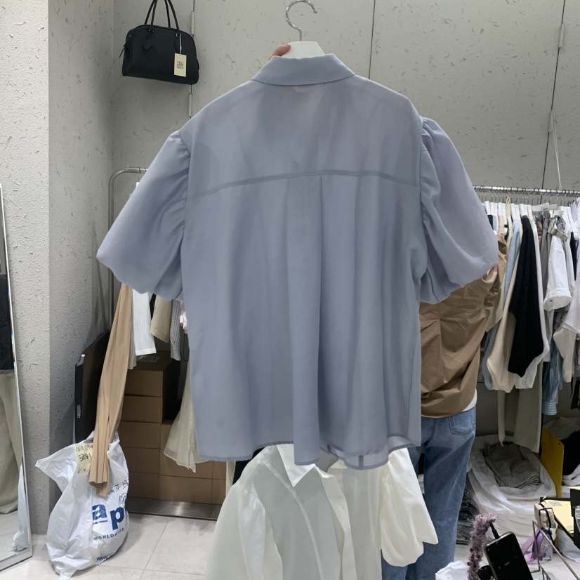 BRONZE韓國東大門直郵女裝新款26春夏職業26夏季襯衫蕾絲衫BRONZE襯衫/蕾絲衫