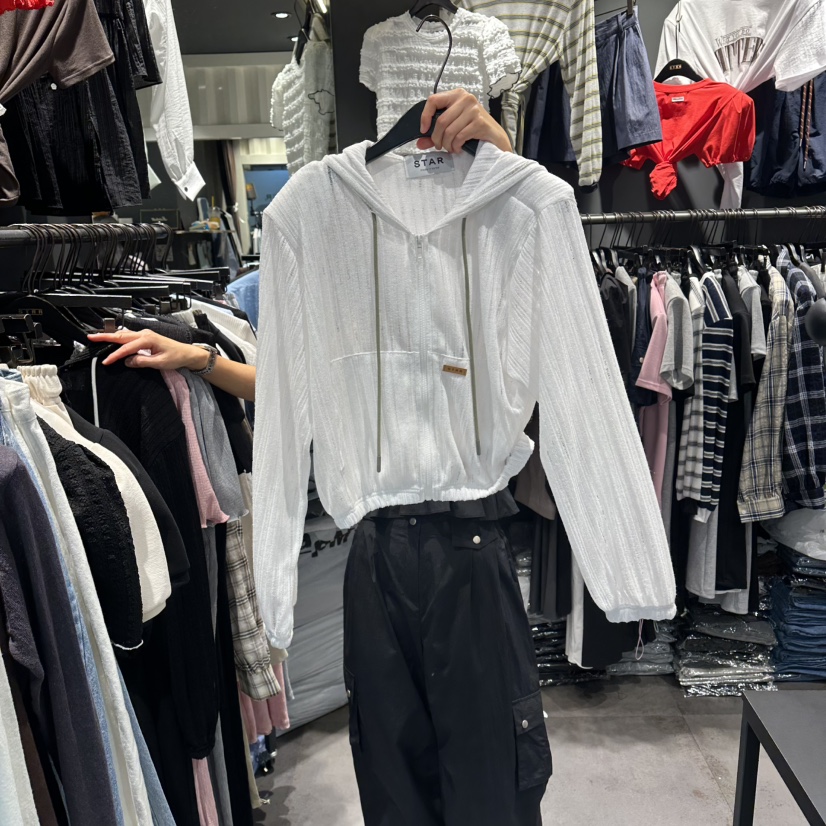 STAR-L韓國代購女士新品職業熱賣休閑26夏季26春夏衛衣亞麻布STAR-L衛衣圖色1