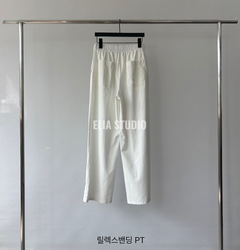 ELIA韓國直郵實拍女士新品職業26夏季推薦人氣休閑褲含腰繩ELIA休閑褲