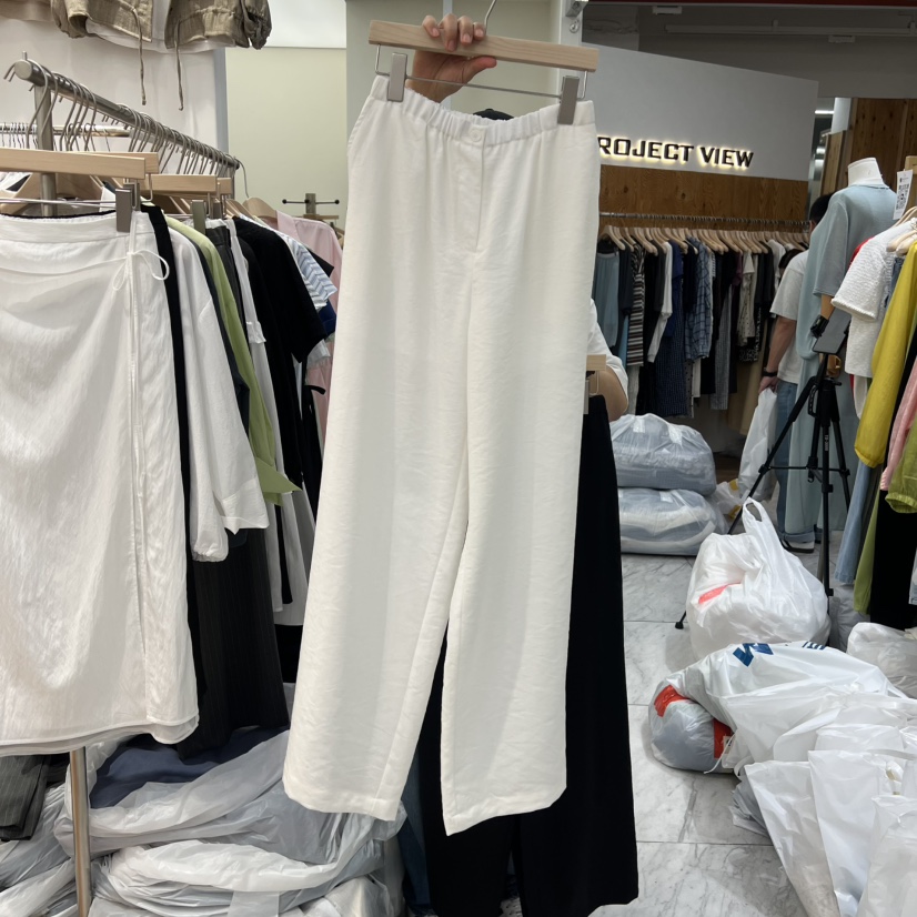 MADEMOISELL東大門實拍韓國女裝新品職業26夏季休閑褲亞麻MADEMOISELL休閑褲圖色1