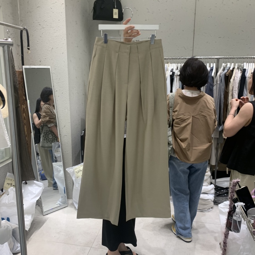 BRONZE韓國直郵實拍女裝新品26春夏26夏季推薦休閑褲含腰帶BRONZE休閑褲圖色2
