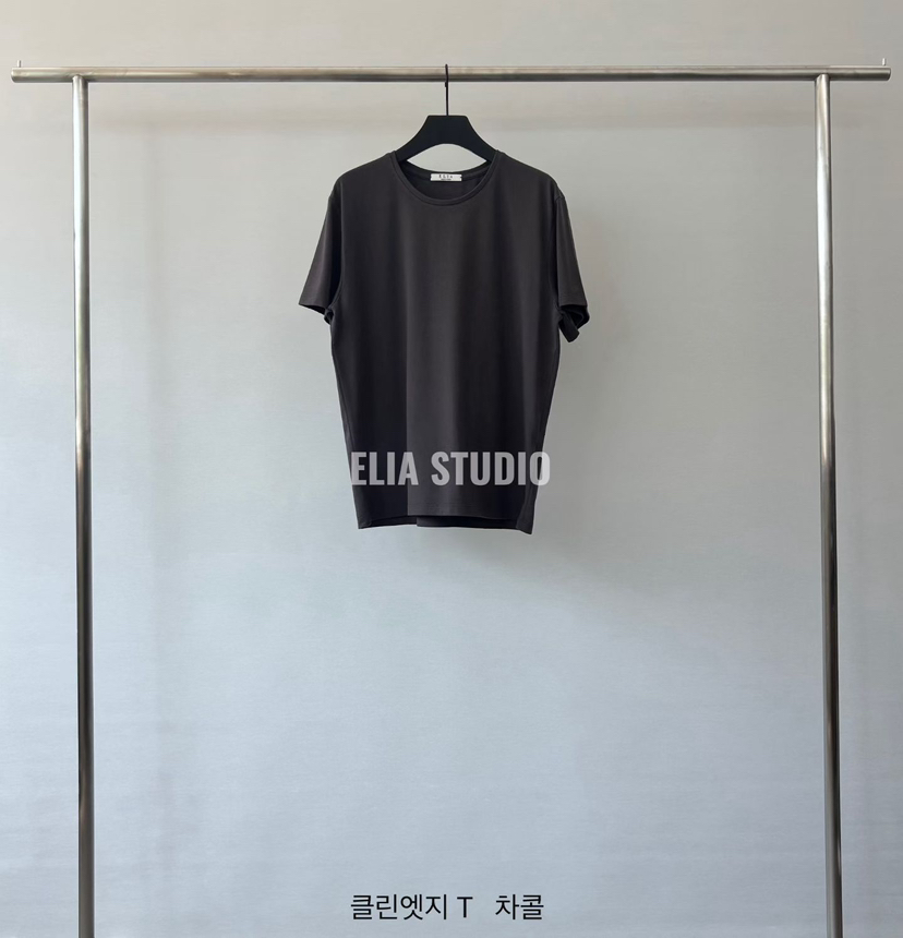 ELIA韓國代購女裝新品時尚26春夏熱賣人氣職業推薦休閑T恤ELIAT恤圖色4墨色