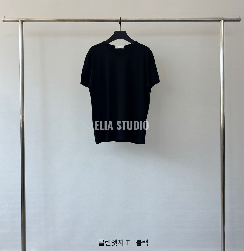 ELIA韓國代購女裝新品時尚26春夏熱賣人氣職業推薦休閑T恤ELIAT恤圖色5黑色