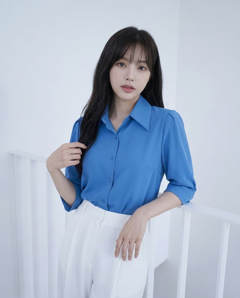 BODDARI보따리-T東大門實拍韓國女裝新款休閑襯衫蕾絲衫BODDARI보따리-T襯衫/蕾絲衫圖色1