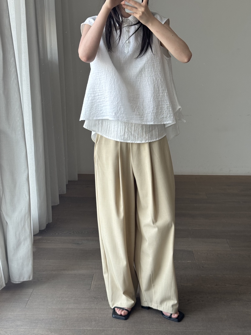 LE-PPL韓國直郵女裝新品時尚26夏季休閑26春夏襯衫蕾絲衫LE-PPL襯衫/蕾絲衫
