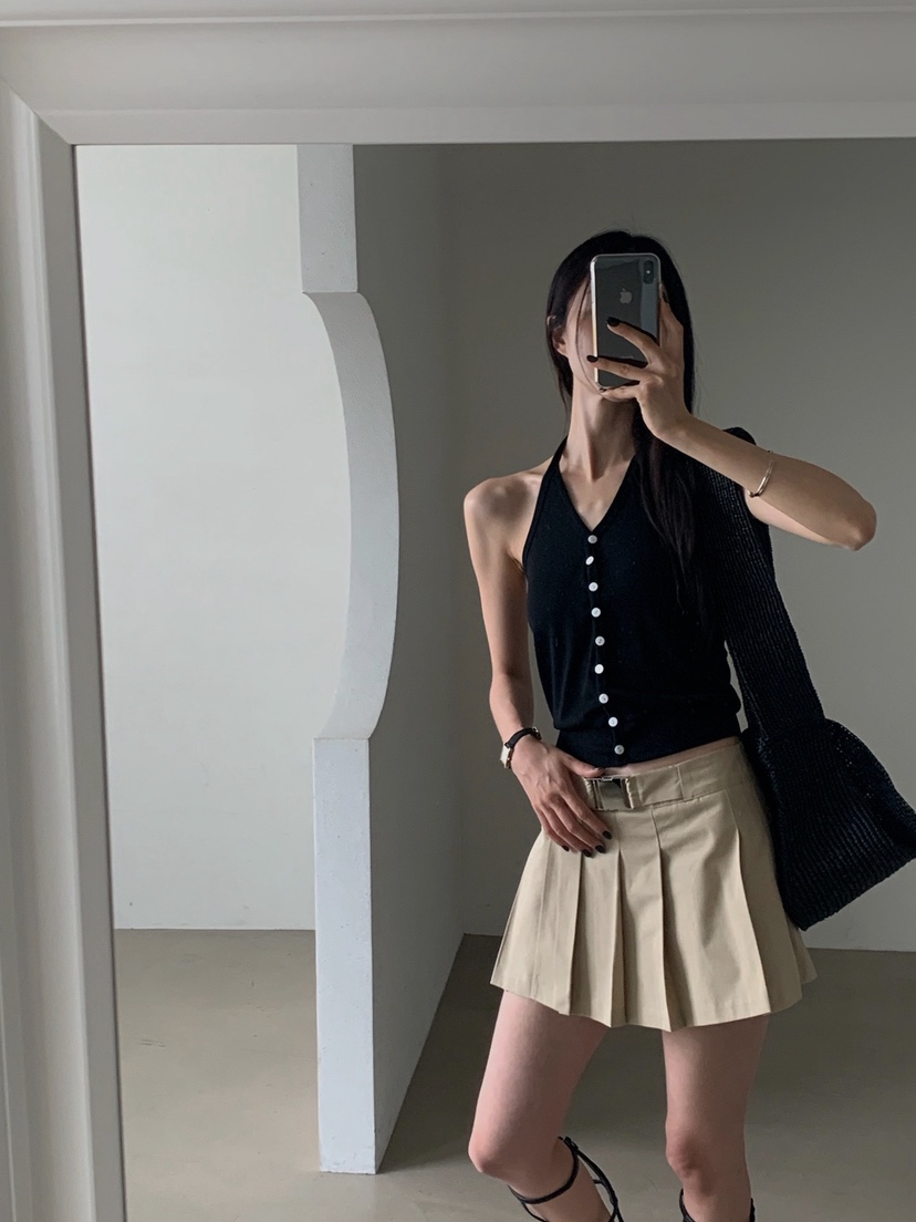 VERANDA韓國直郵實拍女裝新款時尚職業推薦26夏季休閑短裙VERANDA短裙