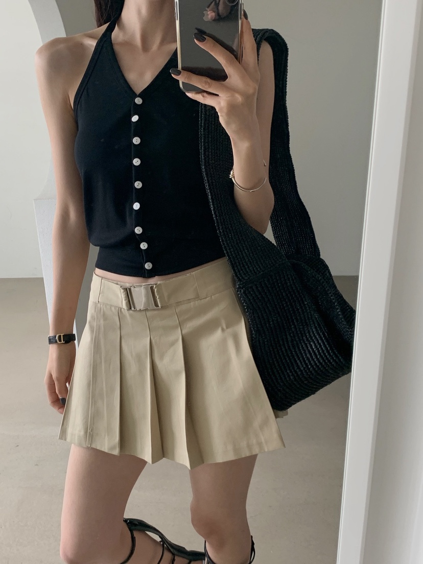 VERANDA韓國直郵實拍女裝新款時尚職業推薦26夏季休閑短裙VERANDA短裙