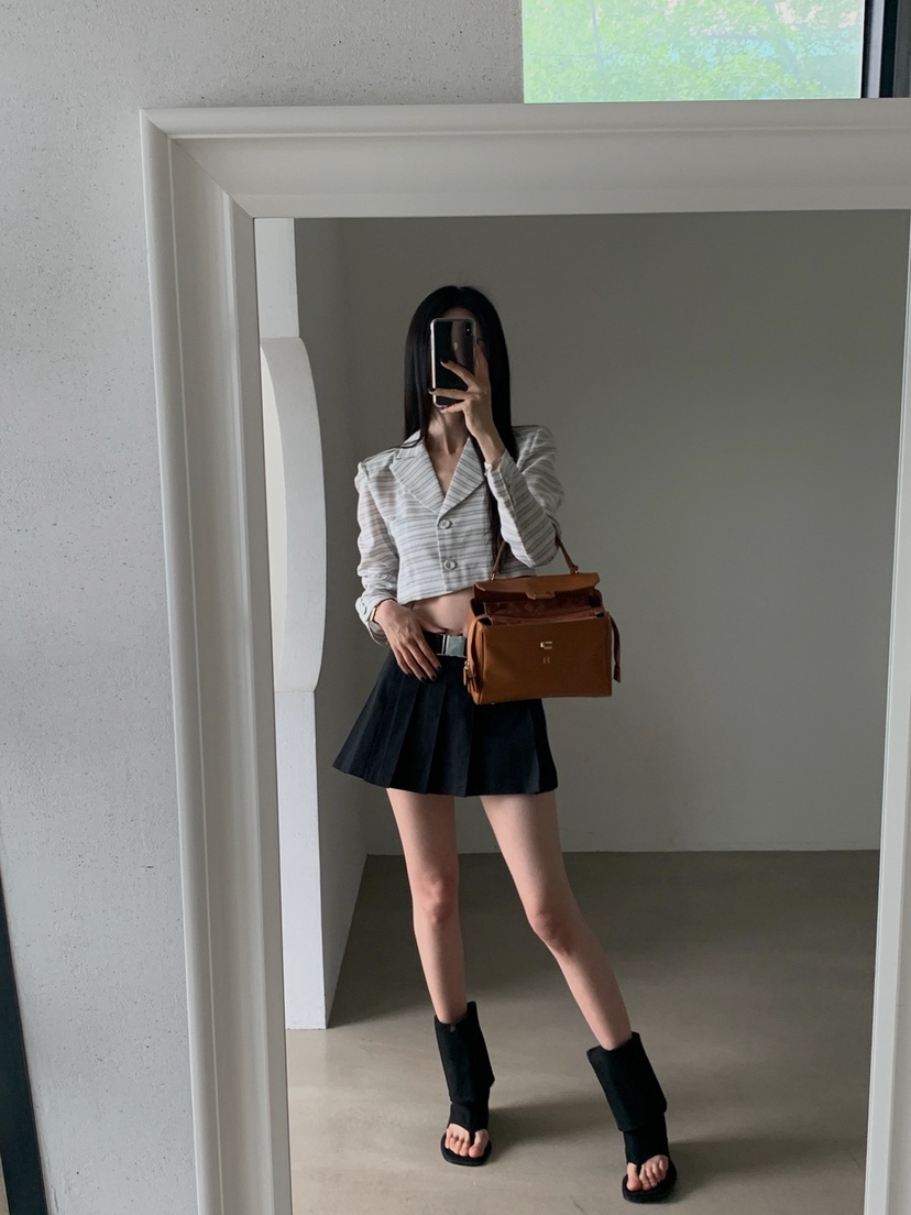 VERANDA韓國直郵實拍女裝新款時尚職業推薦26夏季休閑短裙VERANDA短裙