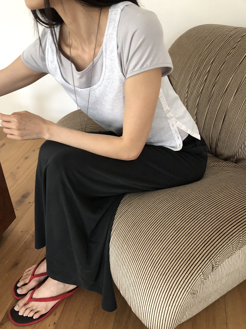 TORRE韓國直郵實拍女士新款人氣26春夏休閑吊帶背心無袖紐扣TORRE吊帶/背心