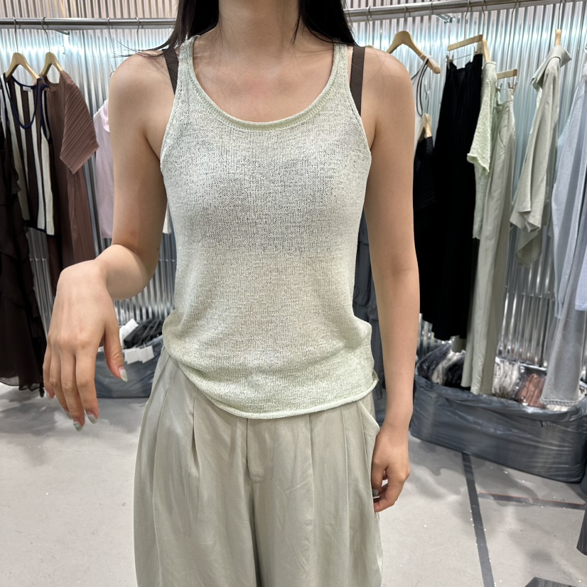 ALEGRE韓國直郵實拍女裝新款休閑人氣推薦職業吊帶背心無袖ALEGRE吊帶/背心圖色1