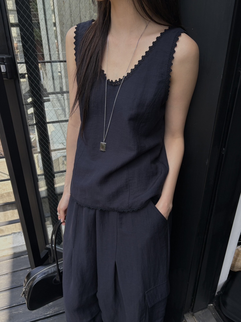 BENE韓國直郵女裝新款推薦26夏季26春夏人氣時尚襯衫蕾絲衫BENE襯衫/蕾絲衫圖色4深藍色