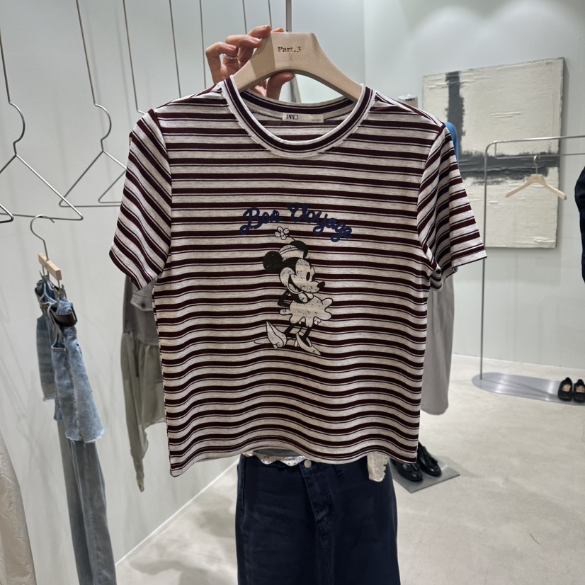 PART3韓國東大門代購女士新品人氣時尚26春夏推薦T恤條紋Part.3T恤圖色2
