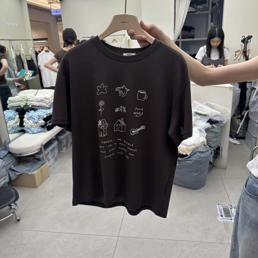 I MFACT東大門實拍韓國女士新品休閑熱賣職業推薦時尚T恤I MFACTT恤圖色2