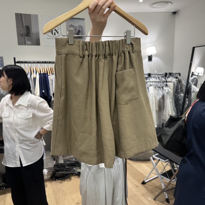 M.G.N韓國直郵女裝新品熱賣人氣休閑職業短褲不含腰帶亞麻MAGNET短褲