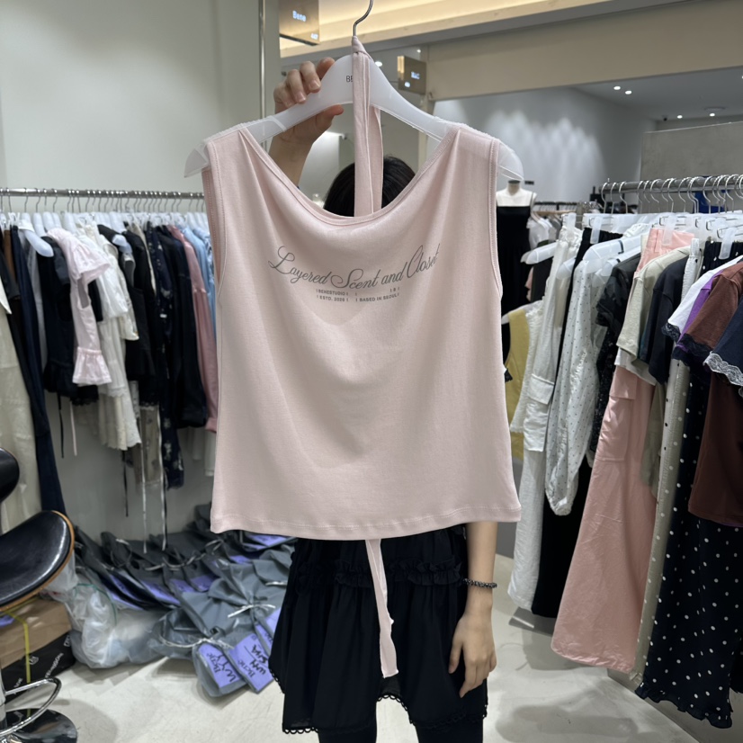 BENE韓國東大門直郵女士新品人氣休閑時尚吊帶背心含脖帶BENE吊帶/背心圖色3