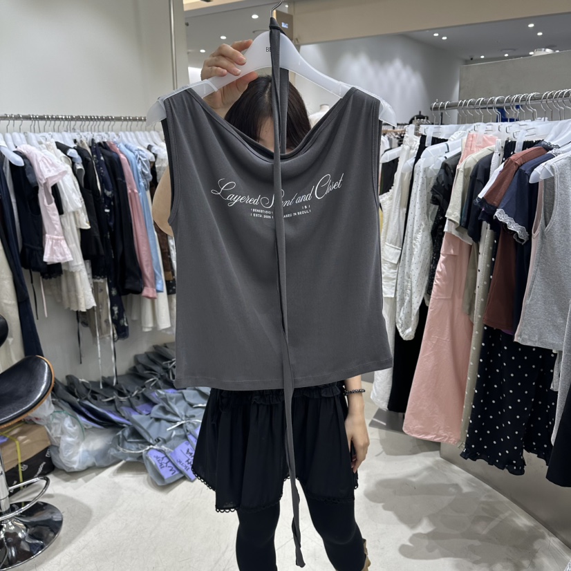 BENE韓國東大門直郵女士新品人氣休閑時尚吊帶背心含脖帶BENE吊帶/背心圖色6