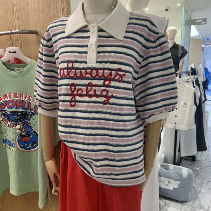 VENTI韓國直郵女士新品職業熱賣時尚人氣推薦休閑26夏季T恤VENTIT恤圖色4