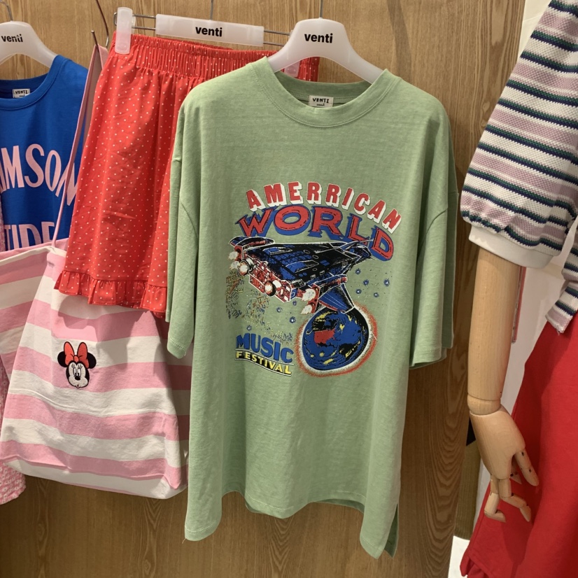 VENTI韓國直郵女士新品人氣26夏季26春夏休閑時尚職業T恤VENTIT恤圖色3