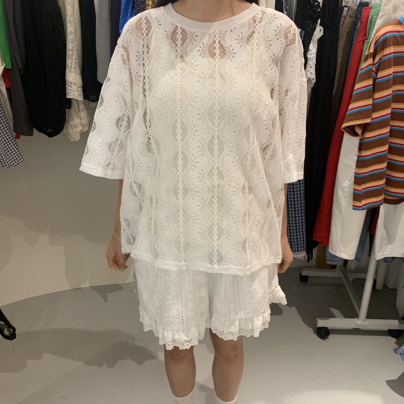 VENTI韓國直郵女裝新品26春夏職業人氣熱賣襯衫蕾絲衫蕾絲VENTI襯衫/蕾絲衫圖色2