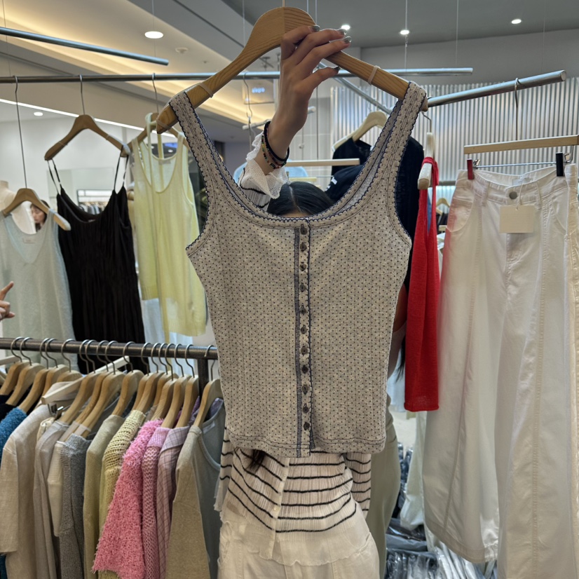 ALEGRE韓國東大門代購女裝新品26春夏26夏季休閑吊帶背心ALEGRE吊帶/背心圖色2