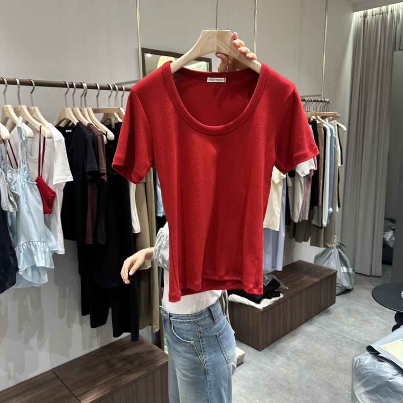 BABYTOUCH韓國直郵實拍女裝新品26春夏休閑職業人氣熱賣T恤BABYTOUCHT恤圖色3