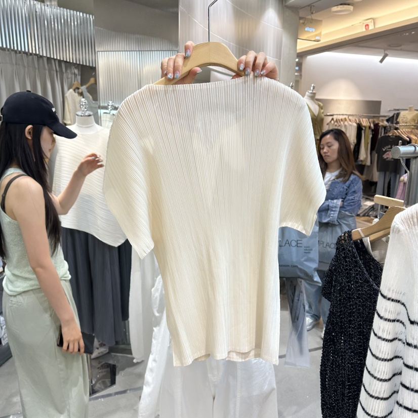 ALEGRE韓國直郵實拍女裝新款人氣26夏季休閑襯衫蕾絲衫褶裥ALEGRE襯衫/蕾絲衫