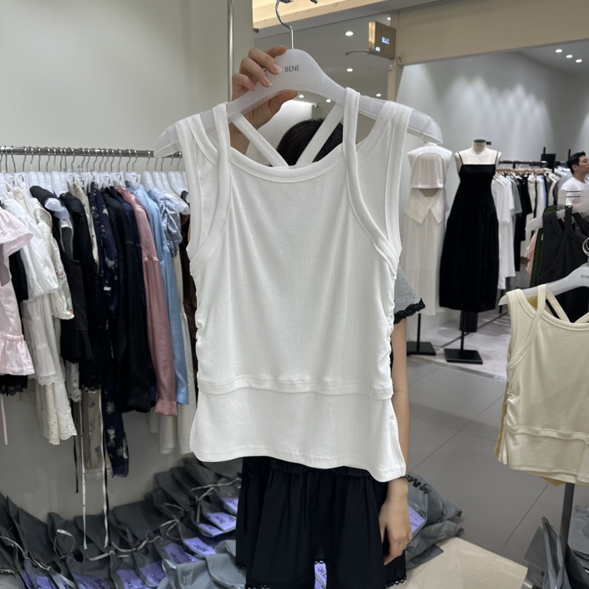 BENE韓國代購女裝新品26夏季26春夏時尚人氣職業吊帶背心BENE吊帶/背心圖色1