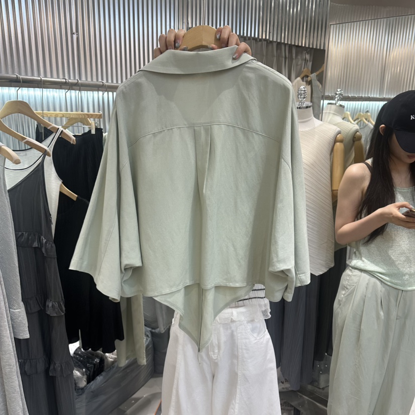 ALEGRE韓國直郵女士新款職業休閑推薦熱賣襯衫蕾絲衫亞麻ALEGRE襯衫/蕾絲衫
