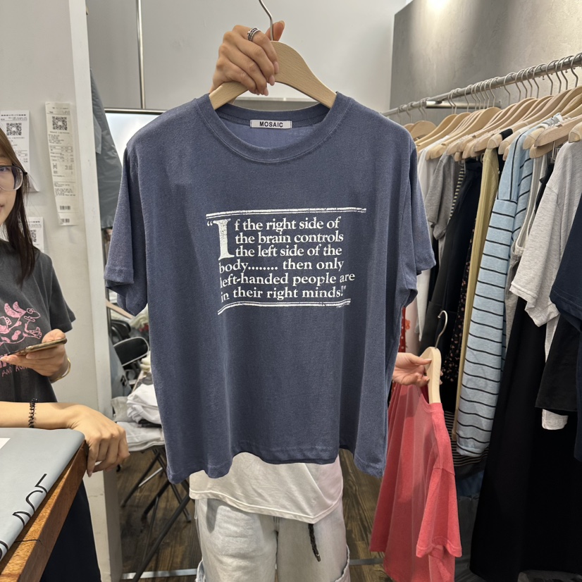 MOSAIC韓國東大門直郵女士新品26夏季時尚熱賣休閑26春夏T恤MOSAICT恤圖色2