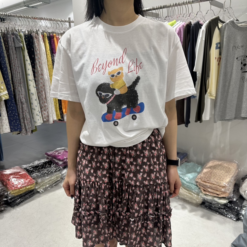 COMBO韓國直郵女士新品職業休閑推薦時尚人氣26夏季熱賣T恤COM_BOT恤圖色1