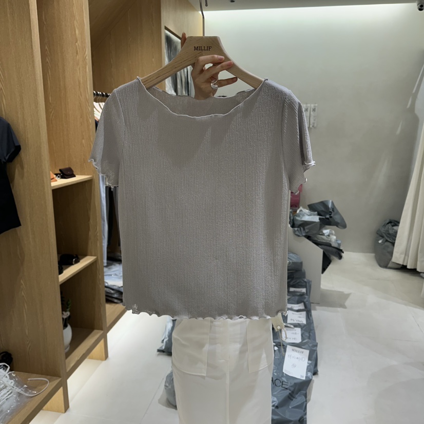 MILLIF韓國東大門直郵女裝新品職業休閑26夏季26春夏熱賣T恤MILLIFT恤圖色4