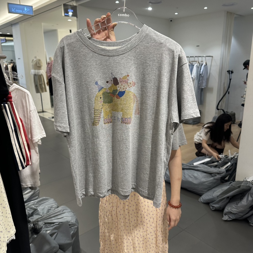COMBO韓國直郵女士新款職業26夏季26春夏熱賣休閑推薦T恤COM_BOT恤圖色3