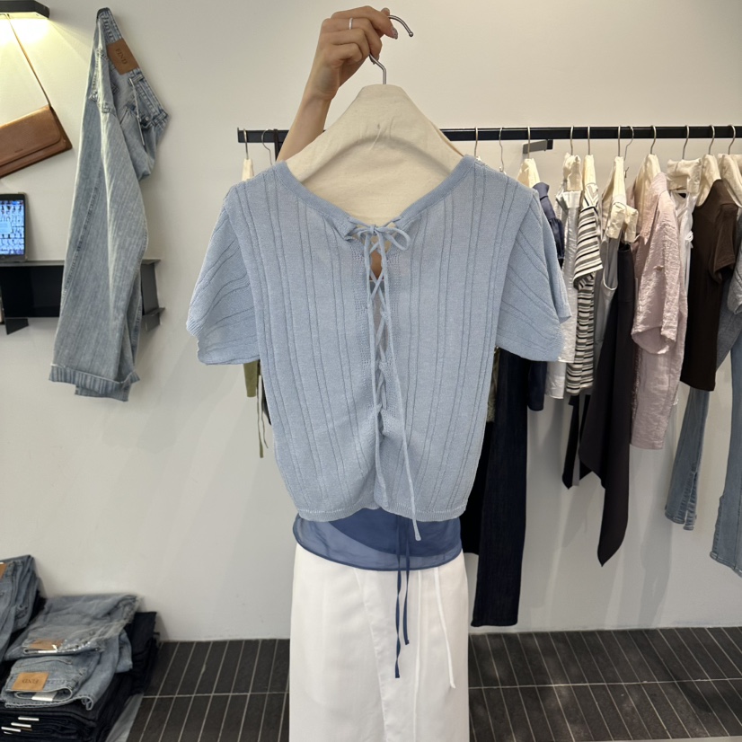 FIND-P韓國東大門直郵女裝新品人氣熱賣職業時尚針織衫開衩FIND-P針織衫