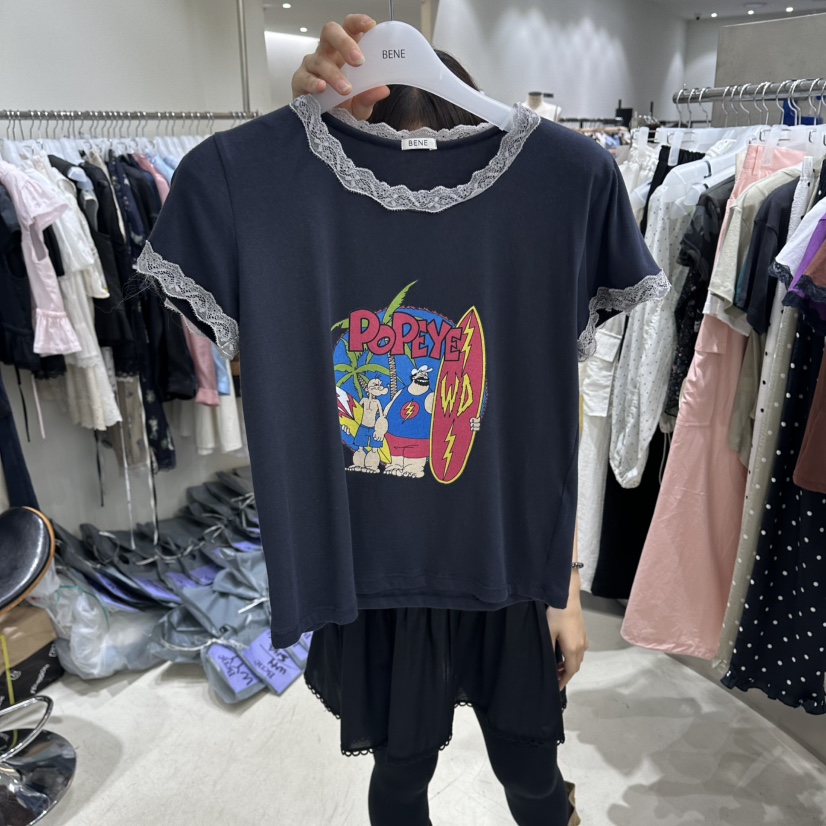 BENE韓國直郵女裝新品26夏季休閑人氣推薦熱賣時尚職業T恤BENET恤圖色5